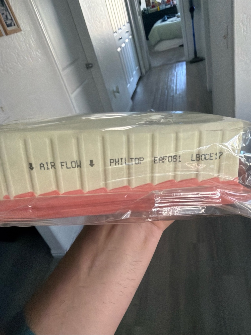 Rectangular Engine Air Filter - Pink Frame - Picture 5 of 5